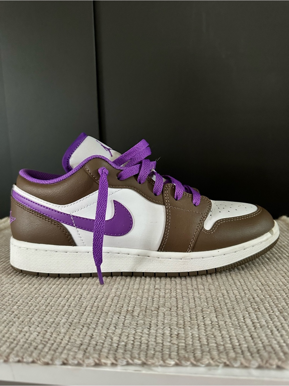 Nike Men’s Low-Top Sneaker — Brown/White/Purple